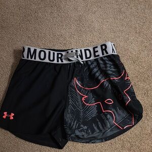 Under Armour Black and Pink Athletic Shorts